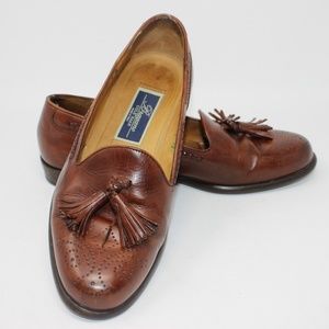 BRAGANO by COLE HAAN Cognac Tassel Loafers